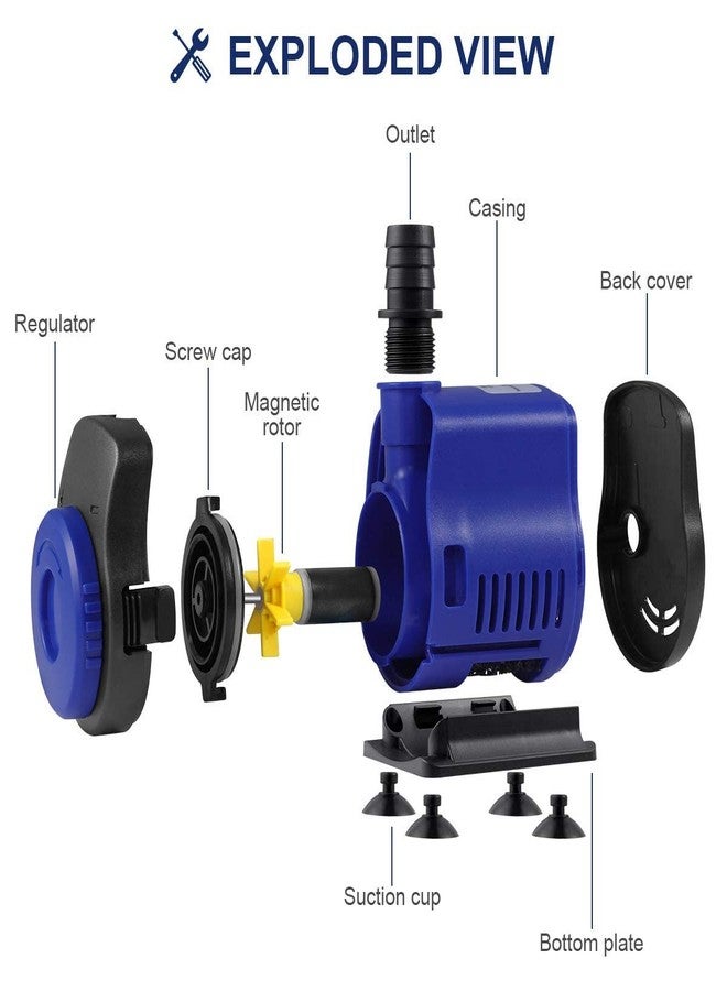 WE Hydroponics Submersible pump 35W, 2.4 meter head,sunsun JQP 2500, for Hydroponics, Desert air cooler, Fountain, aquarium, Ponds - Image 3